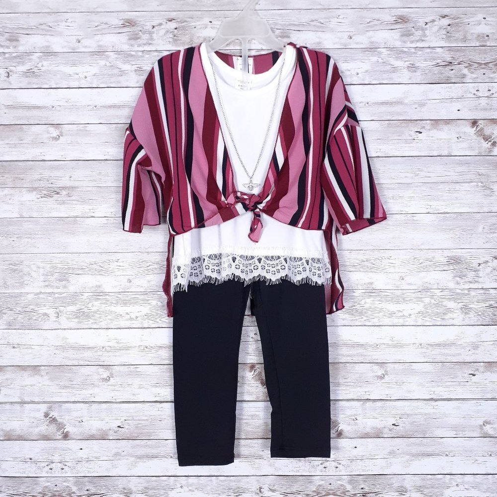 Insta Girl 3 Piece Set Size 4 Small Top Leggings Tank 732A
